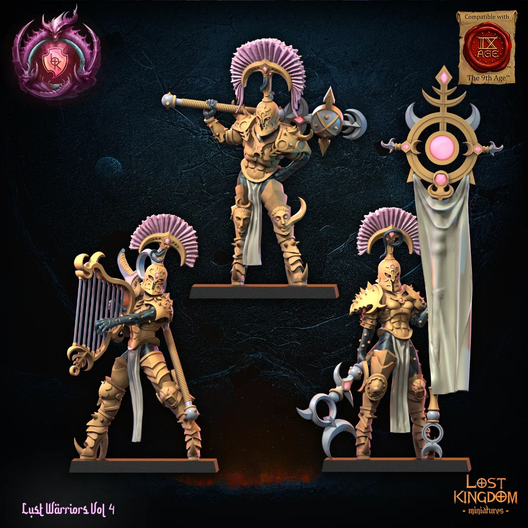 Lust Chosen Command Group - 28-32mm Sons of - Resin Tabletop Miniature