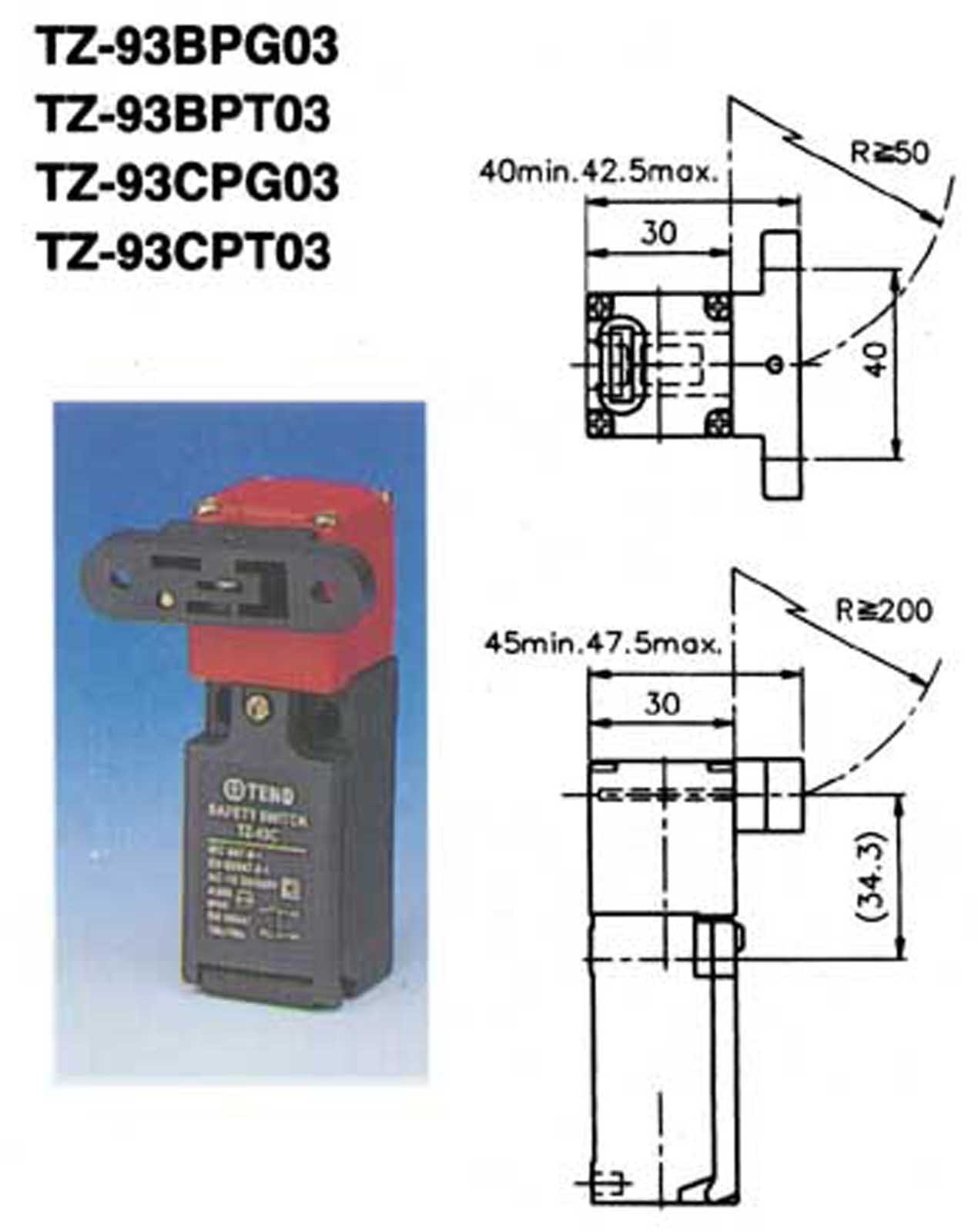 TEND Safety Key Interlock Switch TZ-93BPT03