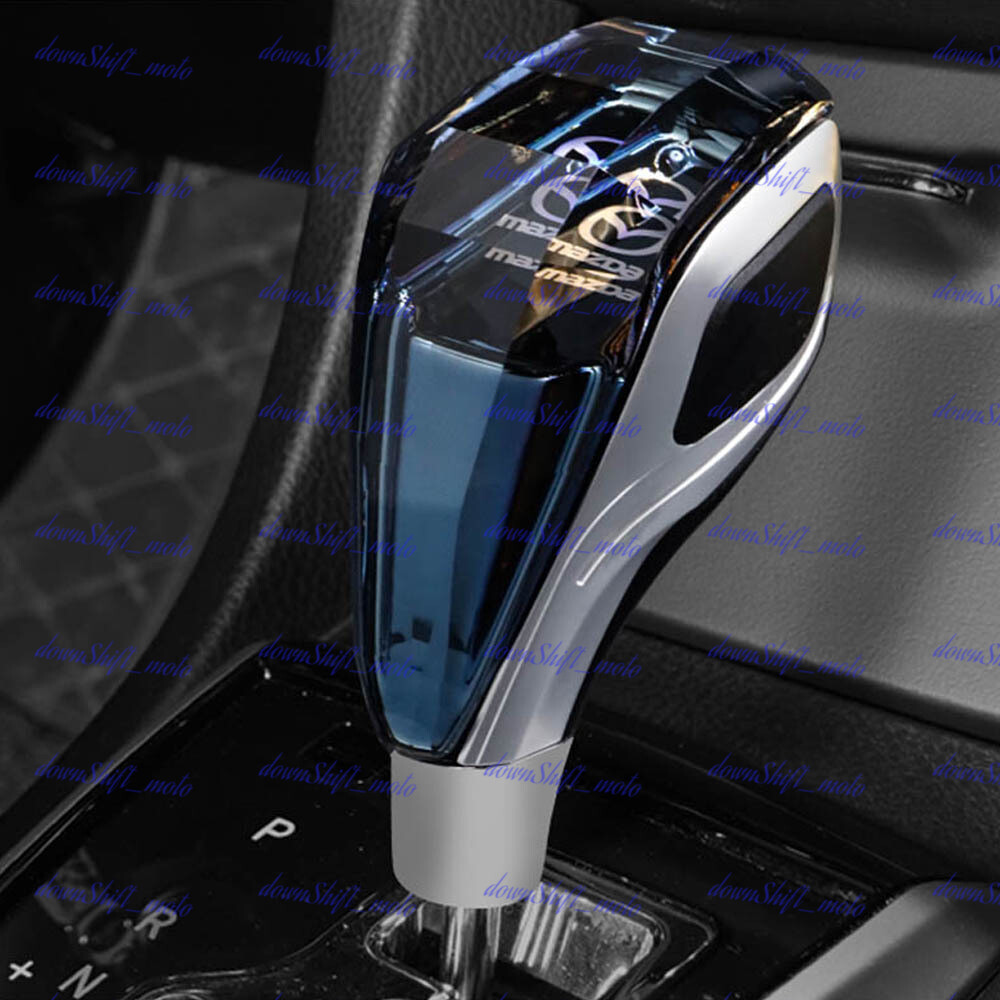 Crystal Handle Touch Motion Activated LED Car Gear Shift Knob Shifter for MAZDA