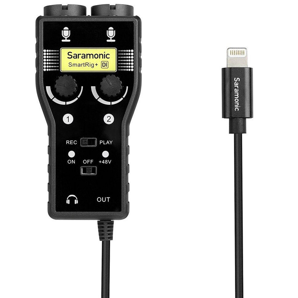Saramonic Smartrig+DI 2-Ch Audio Interface w/ XLR, 1/4" Inputs For Iphone iPad