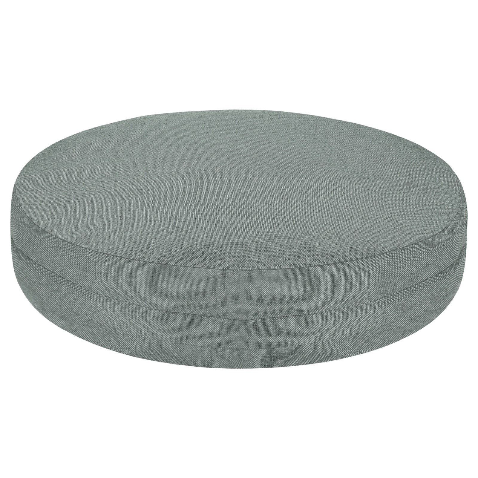 Round Floor Pillow Cover, 23.6" Floor Cushion Cover with Zipper, Gray