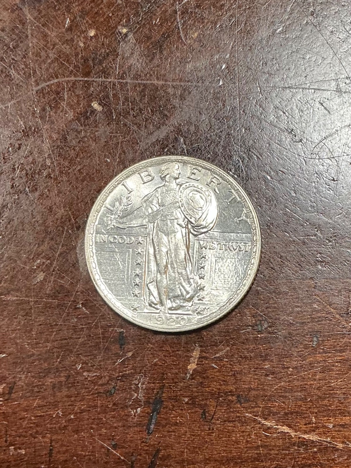 1920 STANDING LIBERTY QUARTER  CHOICE UNC FULL HEAD