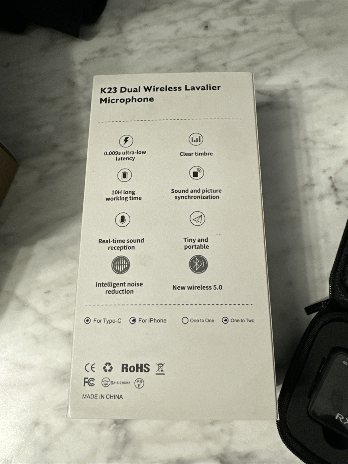 K23 Wireless Lavalier Microphone 2.4G Dual Transmitter
