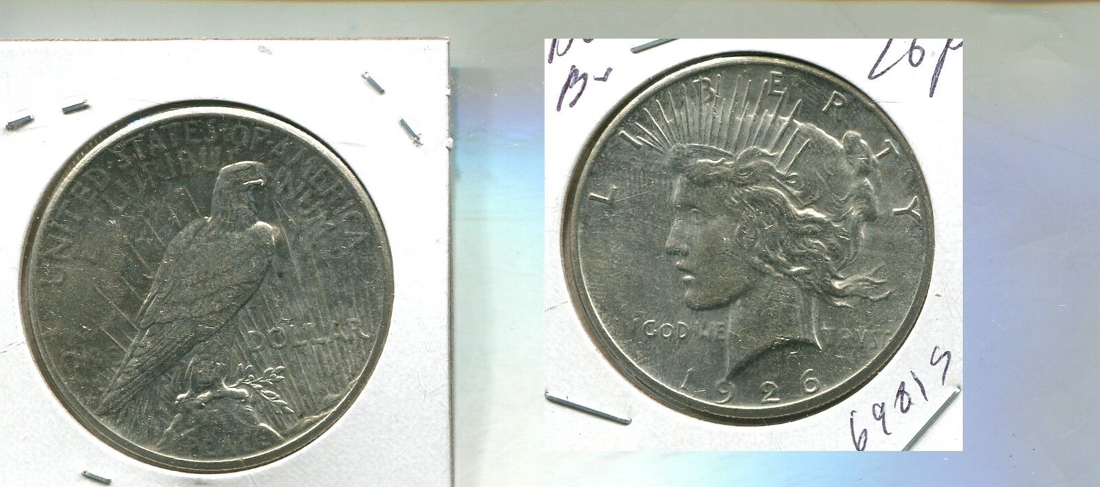1926 S PEACE SILVER DOLLAR AU BU 7003S