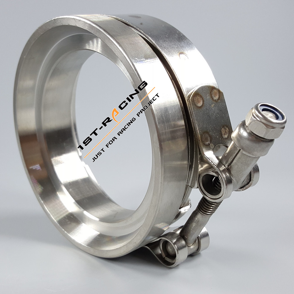 GT45 Turbocharger 3.25" Turbo/Turbocharger Down pipe V-band Clamps+Flange