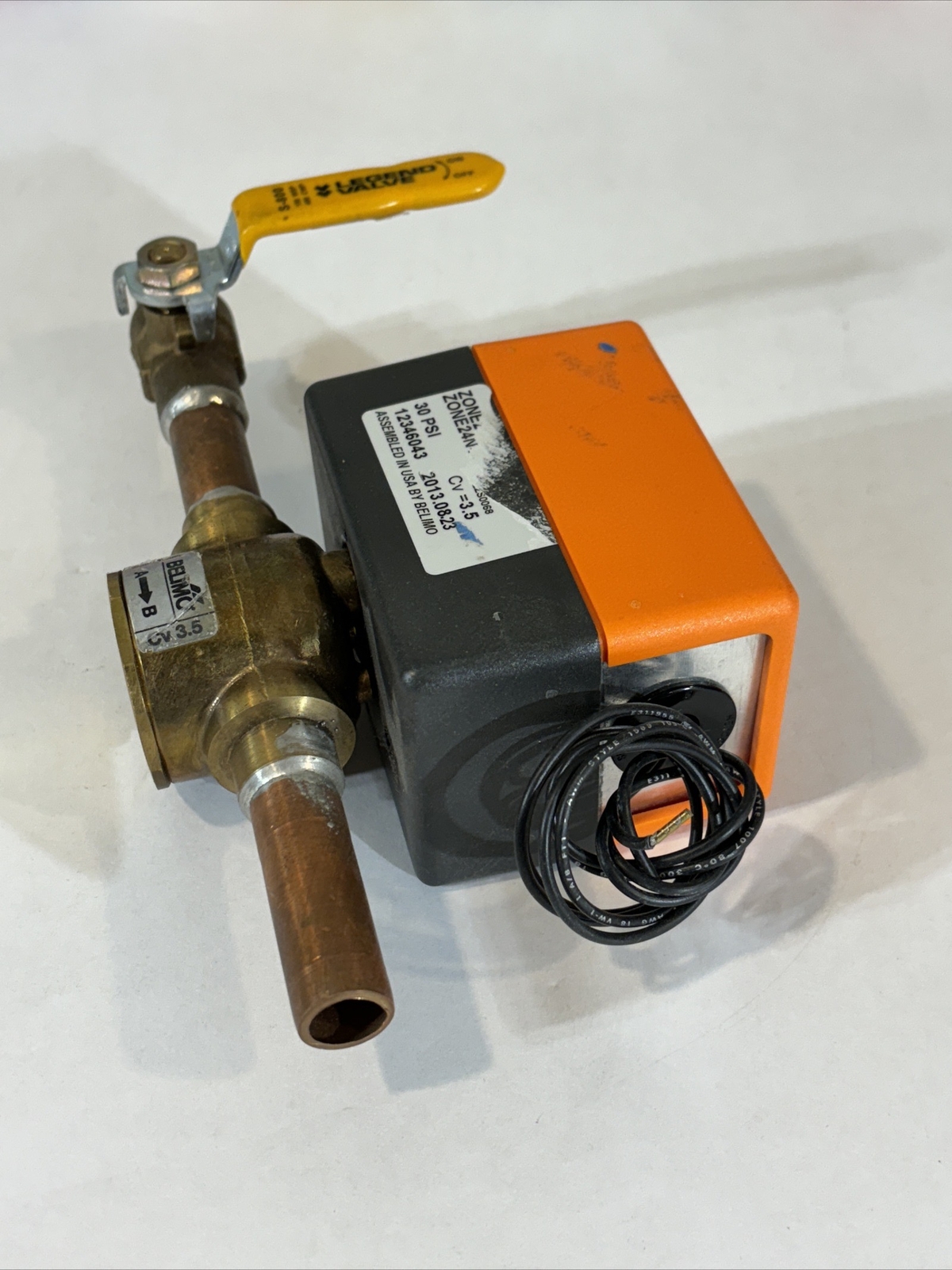 Belimo Zone24NO Spring Return Normally Open 24VAC Zone Actuator with Valve