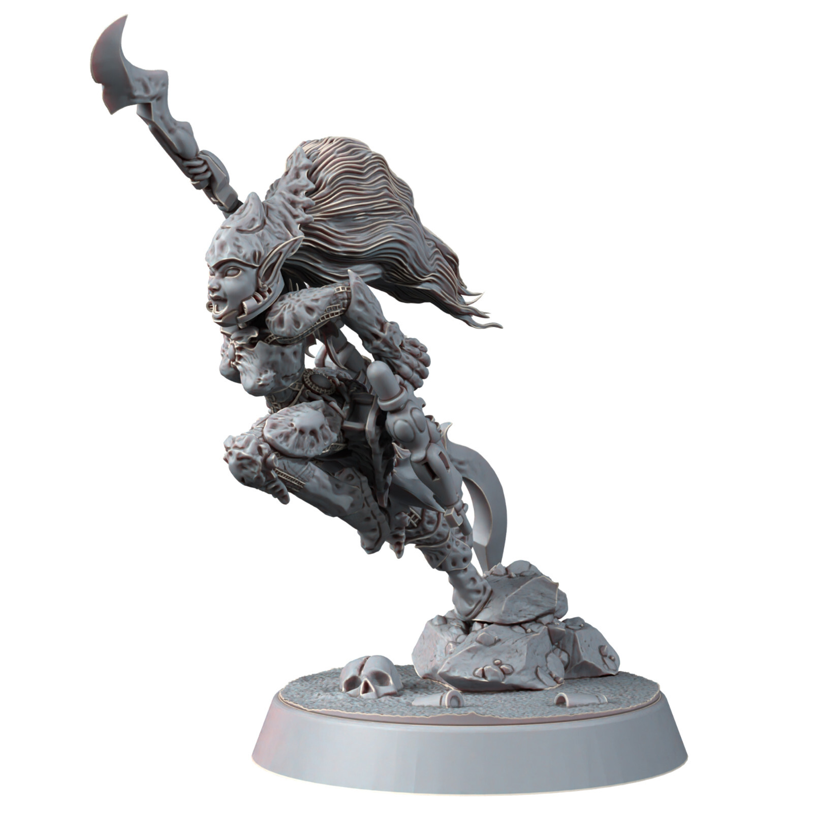 Wargames Exclusive Light Side Howling Blades Exarch in Bones Eldar Banshee 28mm