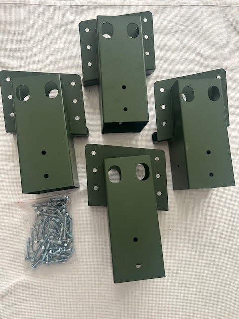 Outdoor 4"x4" Compound Angle Brackets for Deer Stand & Hunting Blinds 4-Pack