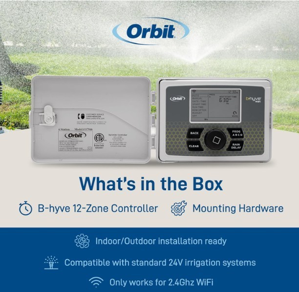 Smart WiFi 12 Station Sprinkler System Controller