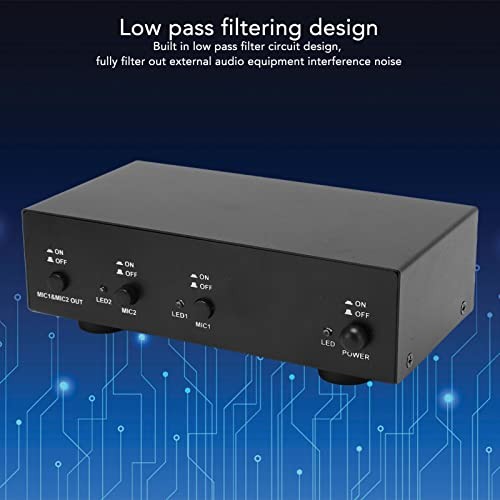 2 Channel 48V Power Supply, Universal Compact Power with XLR Cable, 3.5MM
