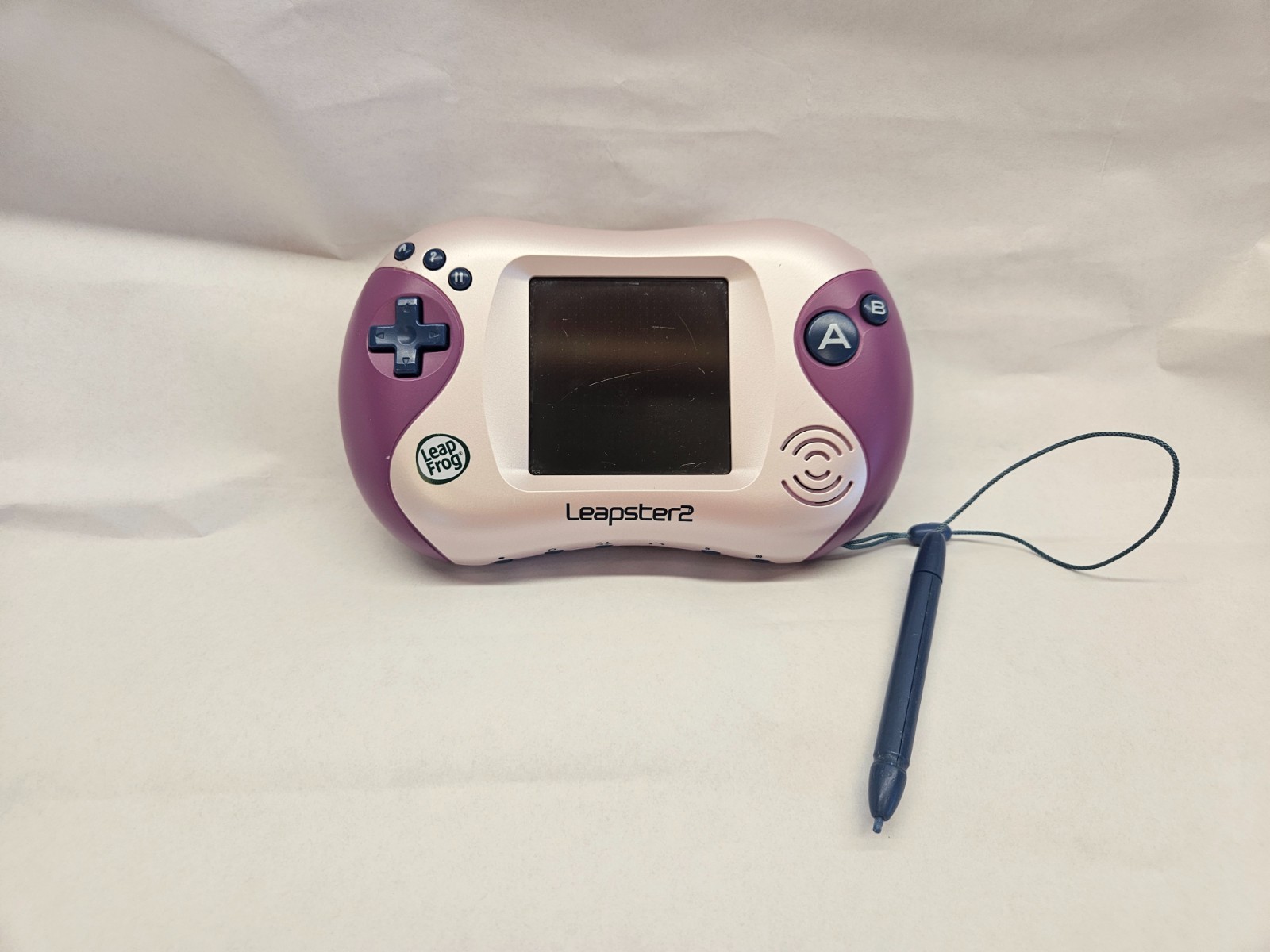 LeapFrog Leapster Learning Game System Handheld Console Purple Pink Works Games