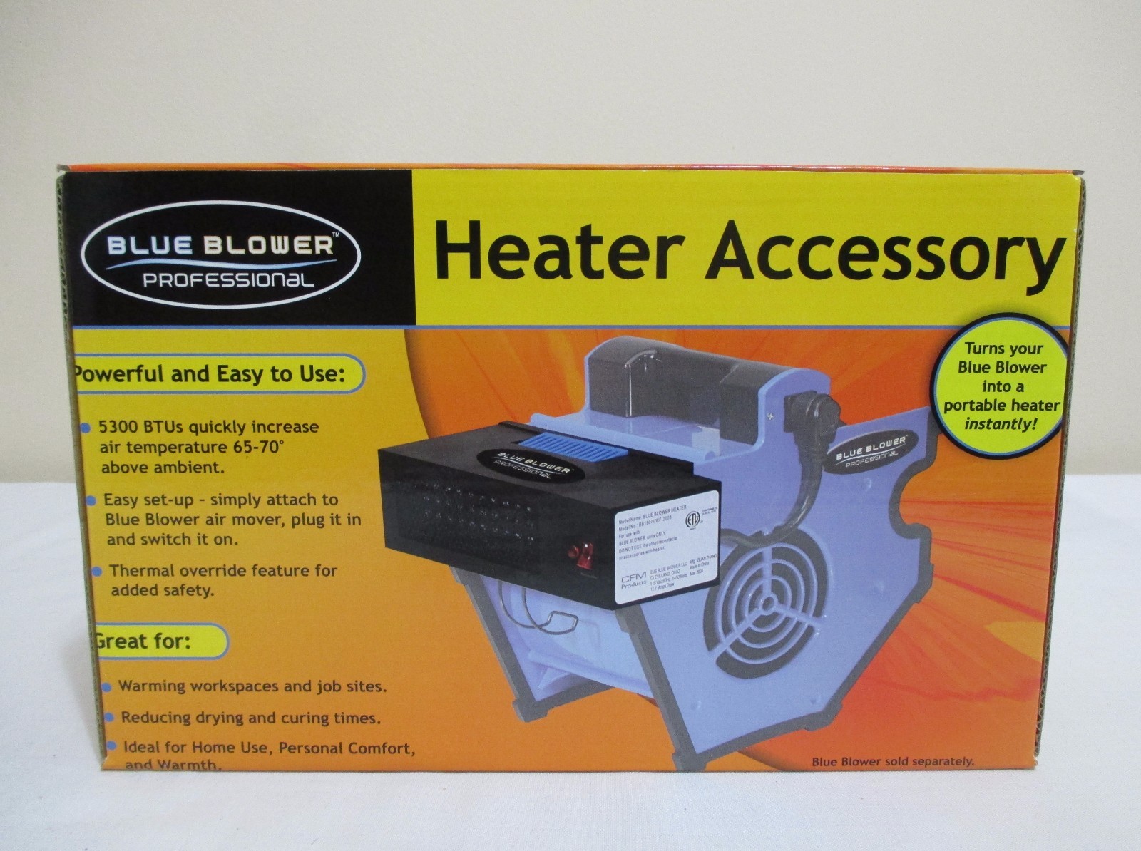 NEW BLUE BLOWER PROFESSIONAL HEATER ACCESSORY ATTACHMENT FITS BB3000N BB3000i