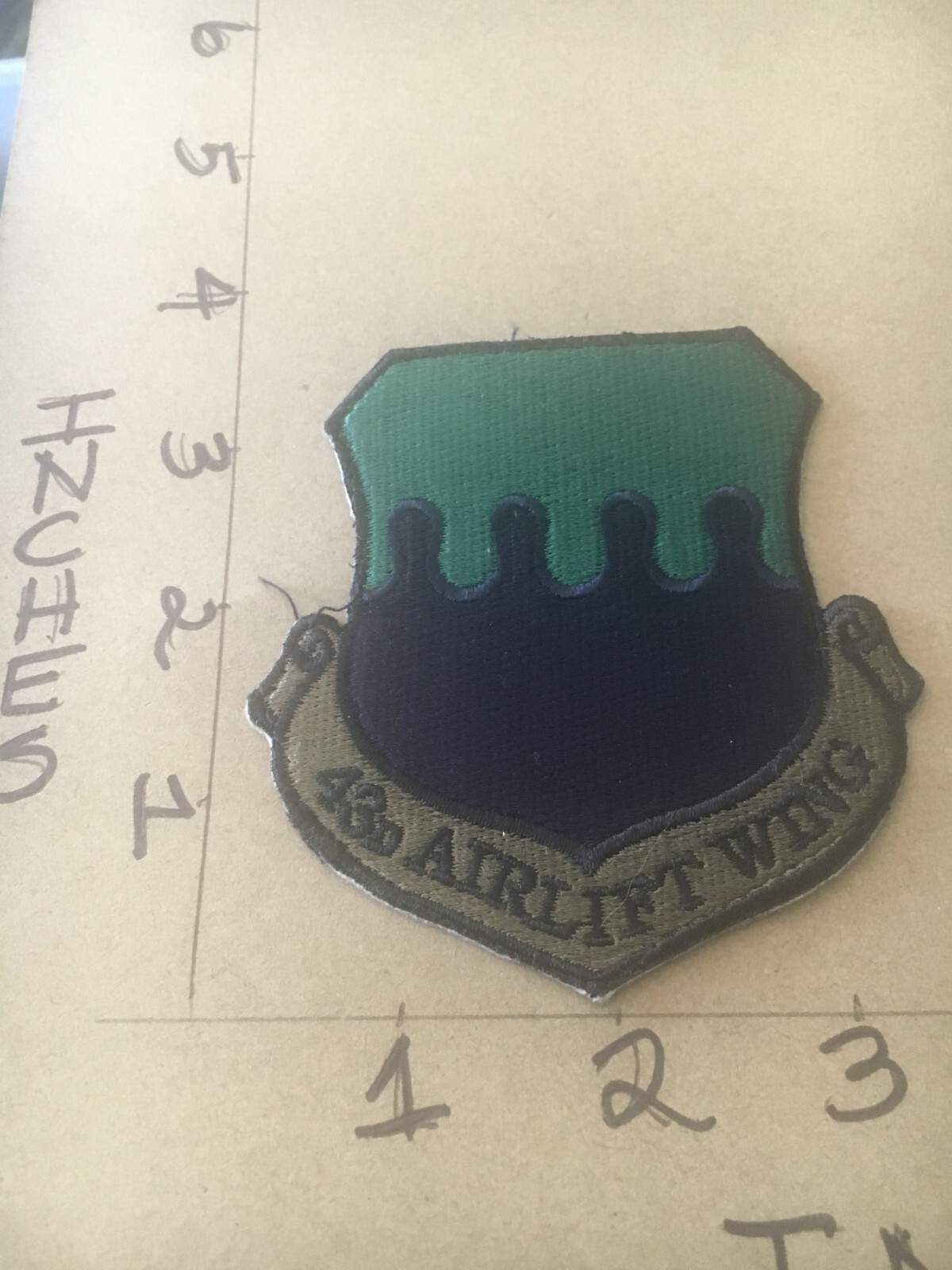 USAF 43rd Airlift Wing Squadron subdued patch 5/3/25