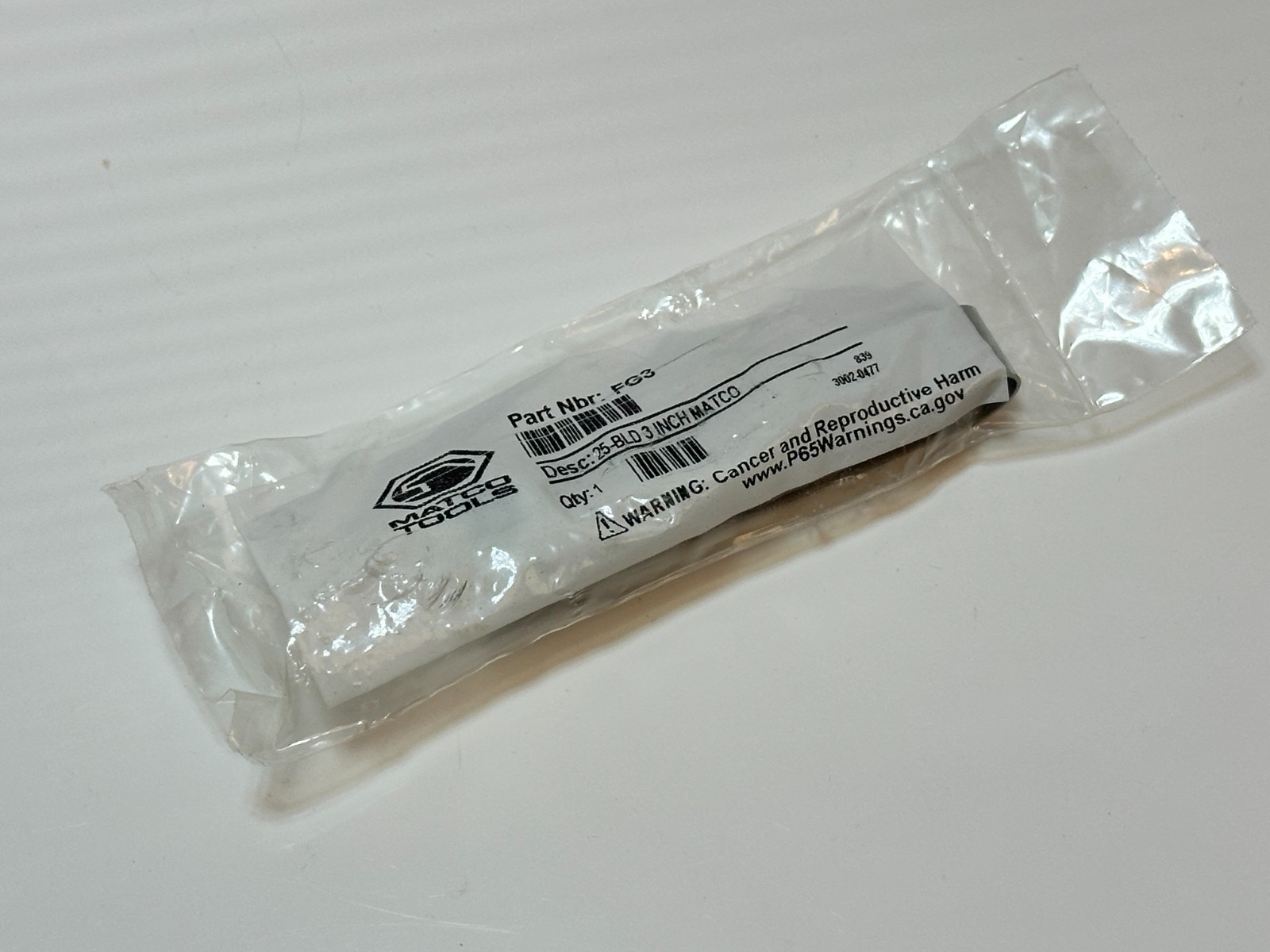 NEW Matco Tools 25pc Blade Feeler Gauge Gage - Model FG-3