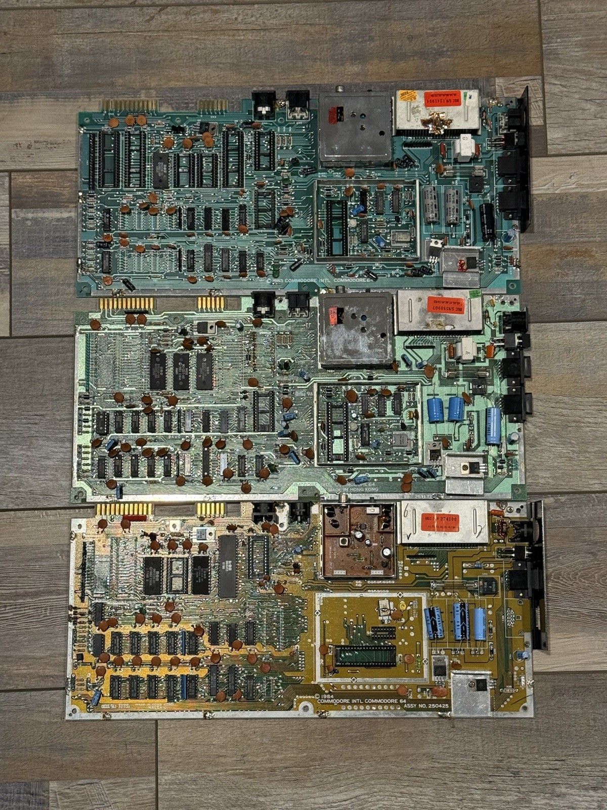 Lot of 3 Commodore 64 motherboards for parts or repair