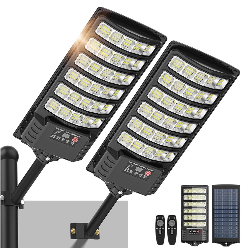 8000W Commercial LED Solar Street Lights Outdoor Dusk to Dawn Super Bright Lamp