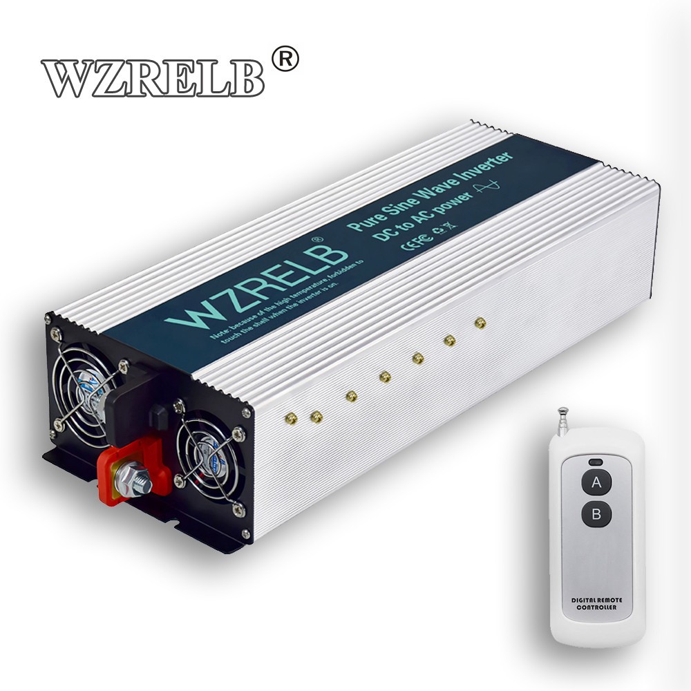 3000Watt Inverter Pure Sine Wave 12V 24V 36V 48V to 120V Home Car Solar Remote