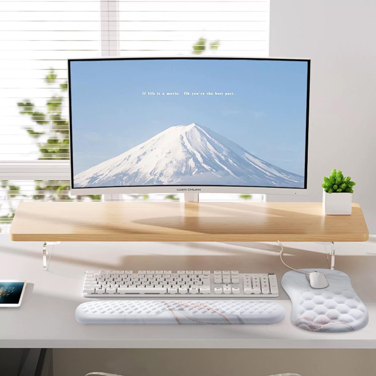 Ergonomic Mouse Pad & Keyboard Wrist Rest Set, Memory Foam | Memory Foam Wris...