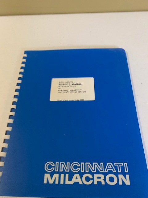 Cincinnati Milacron Service Manual for DC Spindle Drive