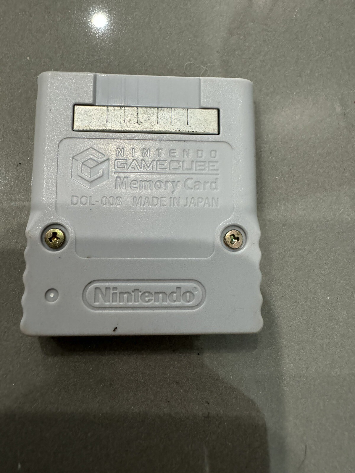 Nintendo Memory Card for GameCube Grey DOL-008 Good Condition A