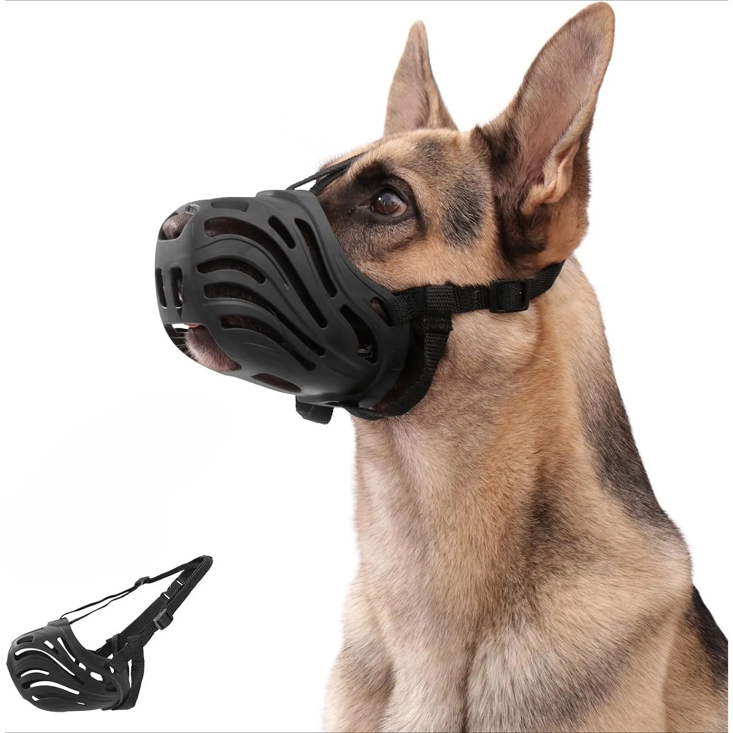 Dog Muzzle Anti-bite Anti-bark Prevent Eating Poop & Unsafe Food Comfortable Bre