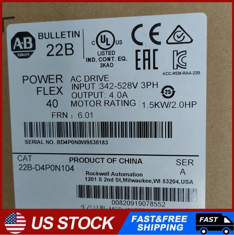 New  AB 22B-D4P0N104 PowerFlex 40 AC Drive