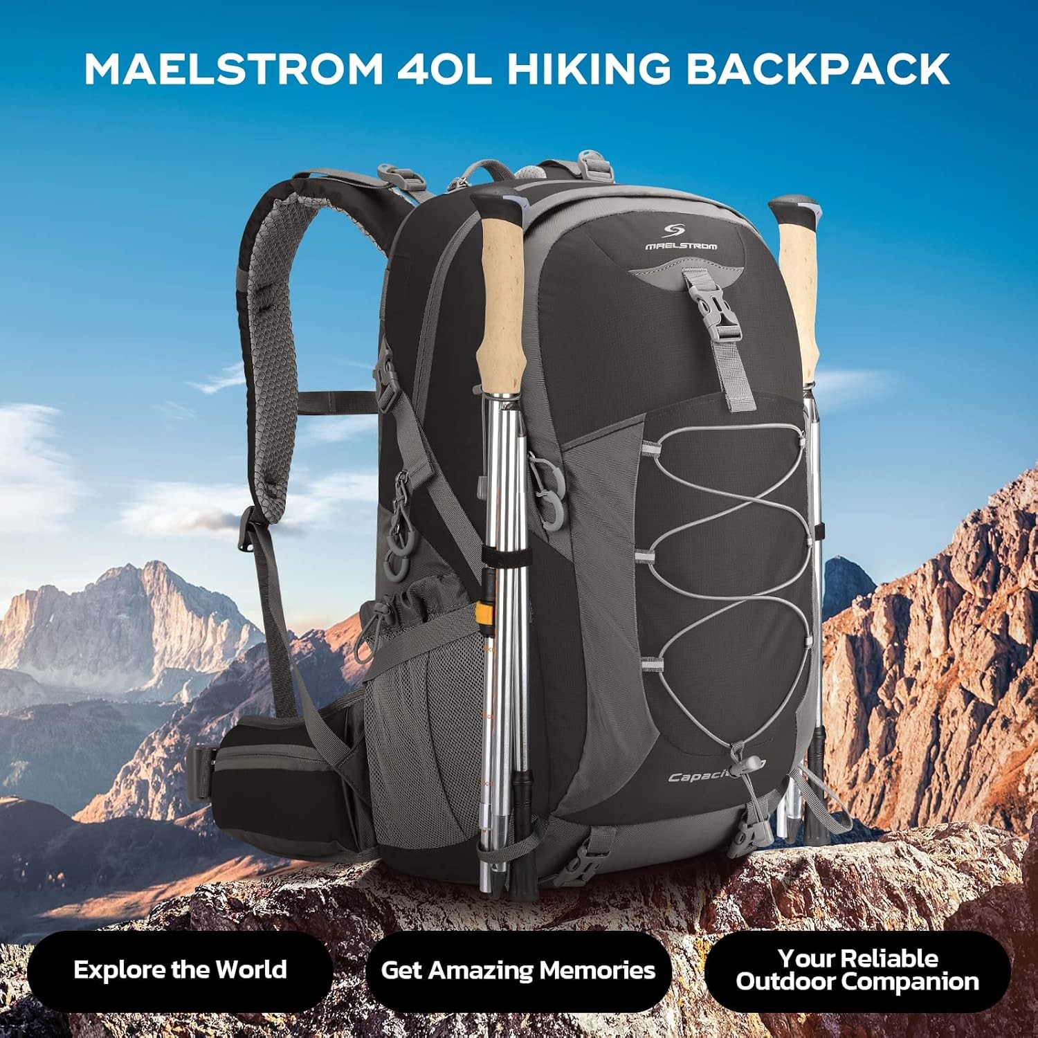 Hiking Backpack,Camping Backpack,40L Waterproof Hiking Daypack
