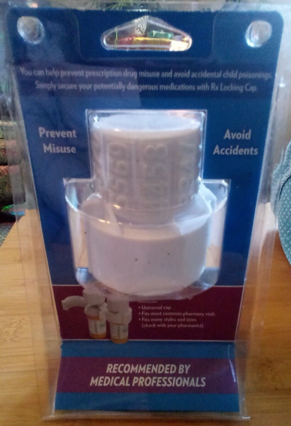 LOCKING CAP FOR MEDICATION- Gatekeeper 4 Digit Combination Lock on Bottle New