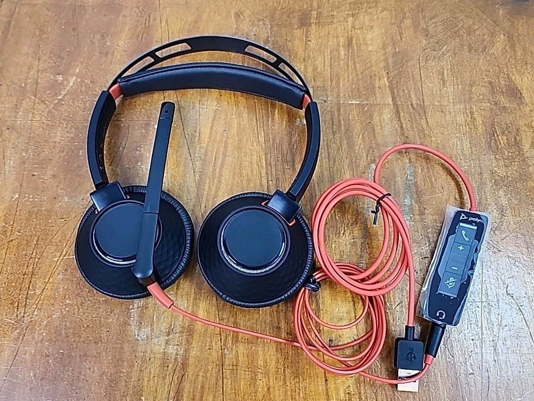 Plantronics Poly Blackwire USB C C5220 Wired Binaural USB Headset Only Tested