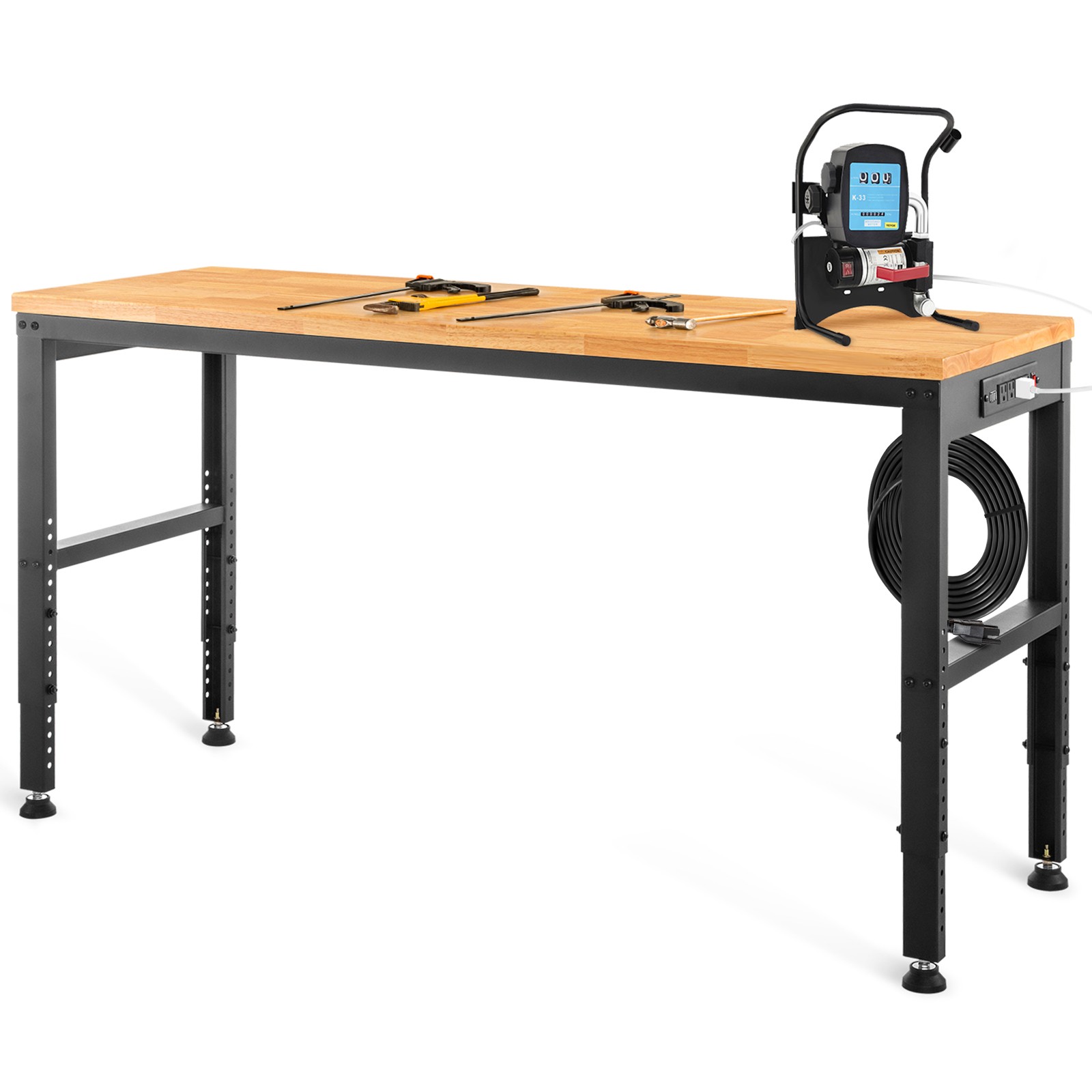 Uimoso Adjustable Workbench 48 x 20-inch Workshop Bench with Power Outlets