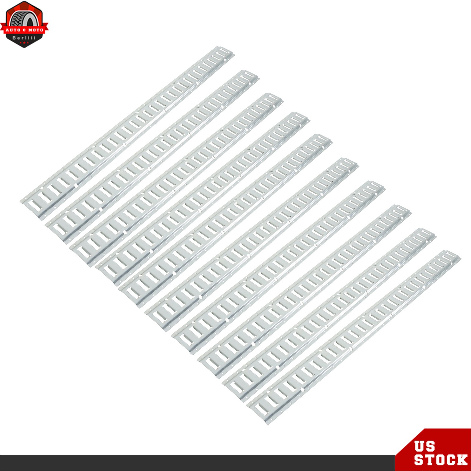 New 10 Pack For Trucks Trailers Cargo Vans Labwork 5' E Track Tie Down Rail Kit