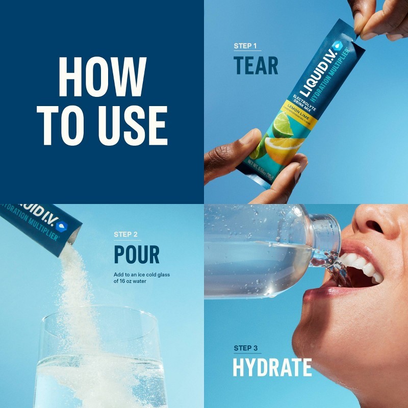 Liquid I.V. Hydration Multiplier Electrolyte Powder, Popsicle Firecracker 10ct