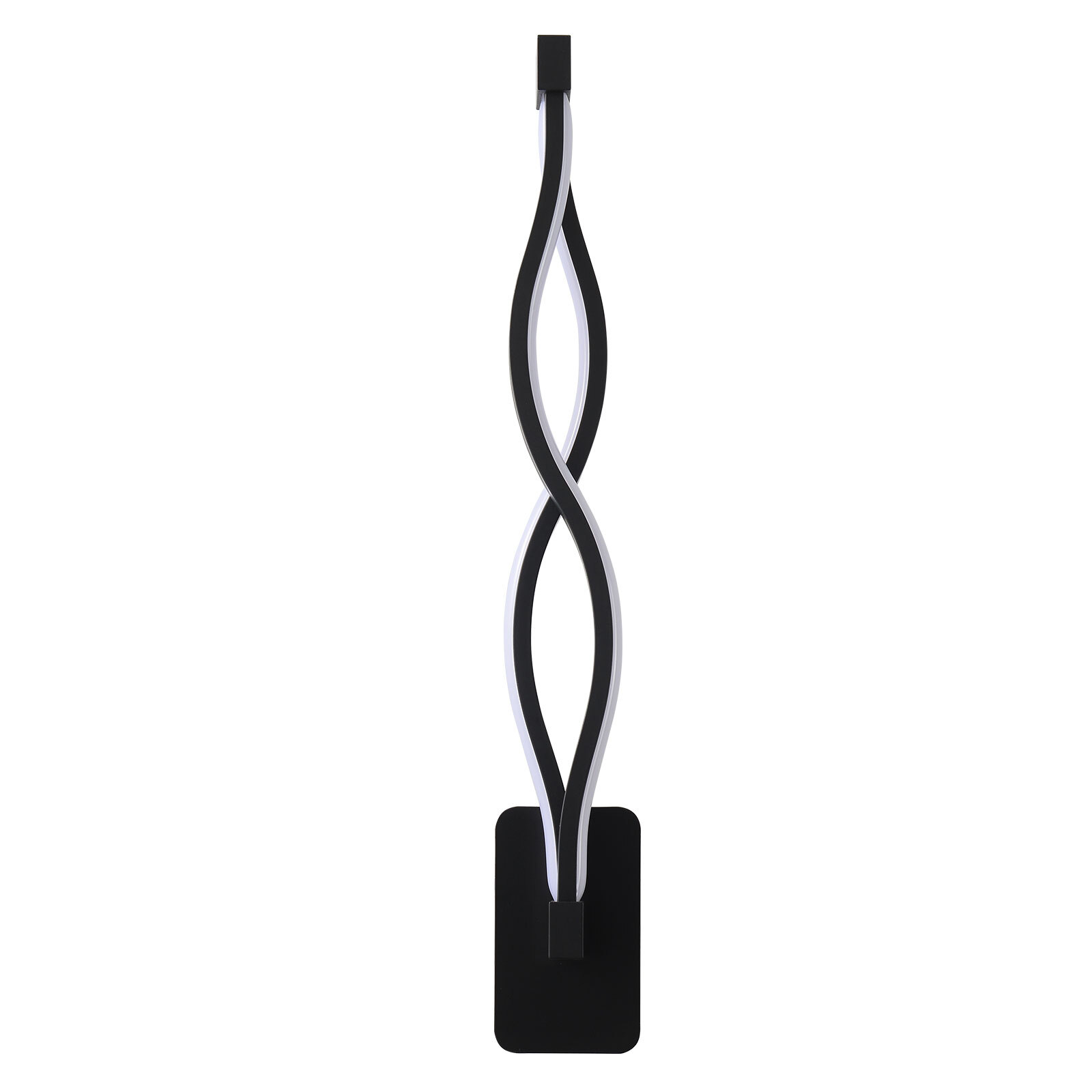 Modern 16W LED Wall-mounted Light Lamp Dimmable Black+Clear Wall Sconce Lighting