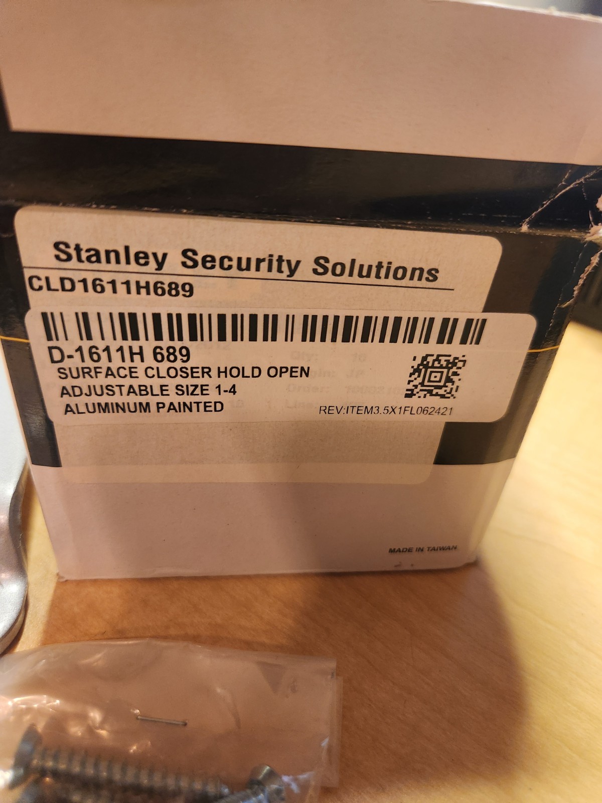 Stanley Ryobi Surface Door Closer Hold Open Size 1-4