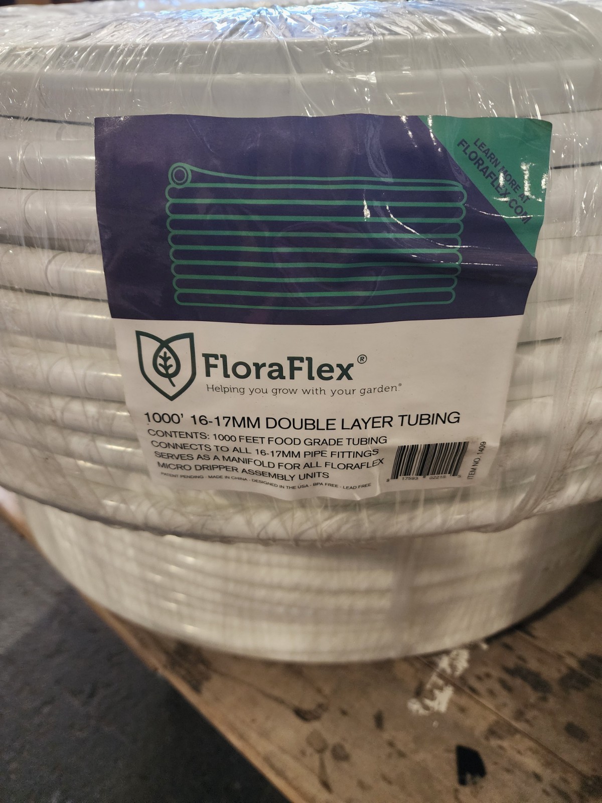 Floraflex 16-17mm double layer tubing 1000ft ff1409