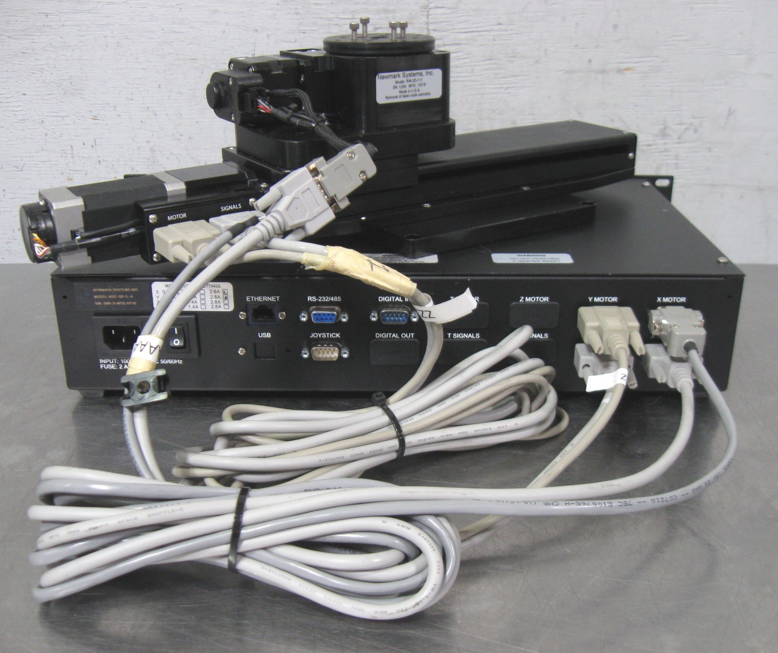 C203177 Newmark 2-Axis Motorized Linear Positioning Stage, NSC-G2-E-A Controller