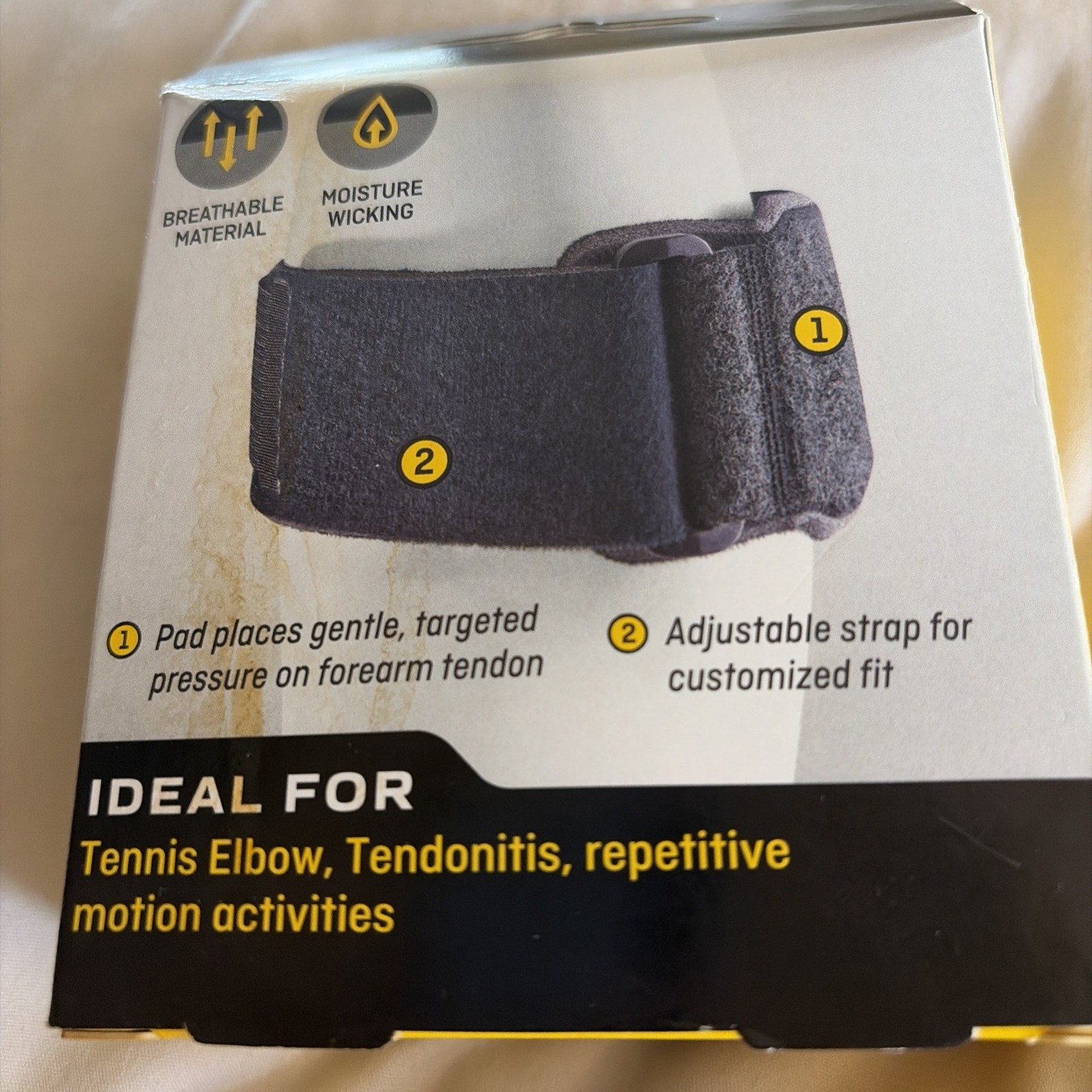 3M Futuro Tennis Elbow Strap Moderate Support Adjustable To Fit Black