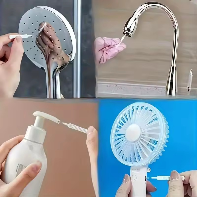 10pcs Shower Head Cleaning Brush Anti-Clogging Small Hole Deep Cleaner Tool Set