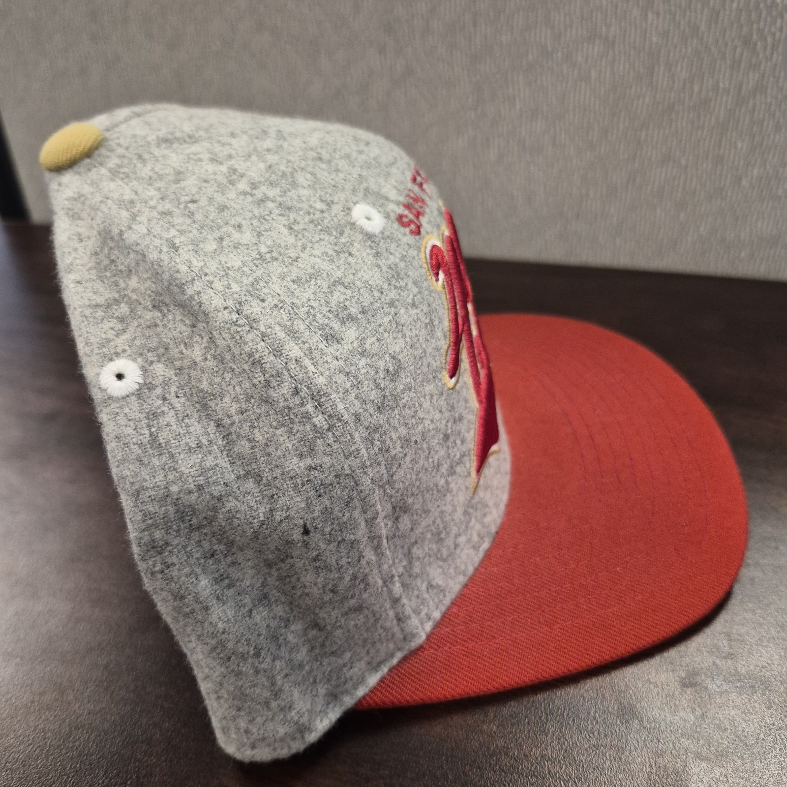 San Francisco 49ers Strapback Wool Hat Mitchell & Ness Nostalgia Collection NFL