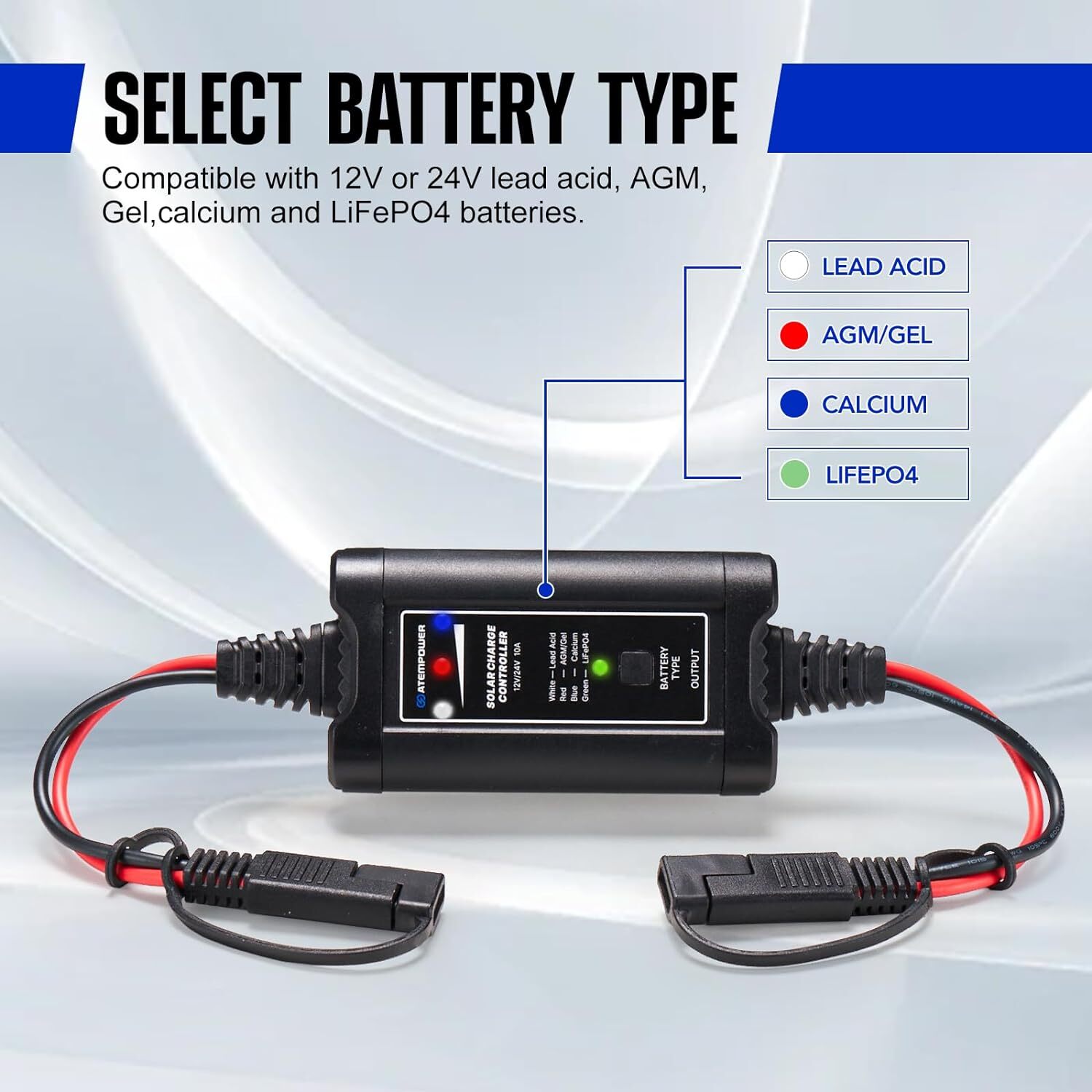 10A MPPT Solar Charge Controller 12/24 Volt Intelligent Controller Solar Panels