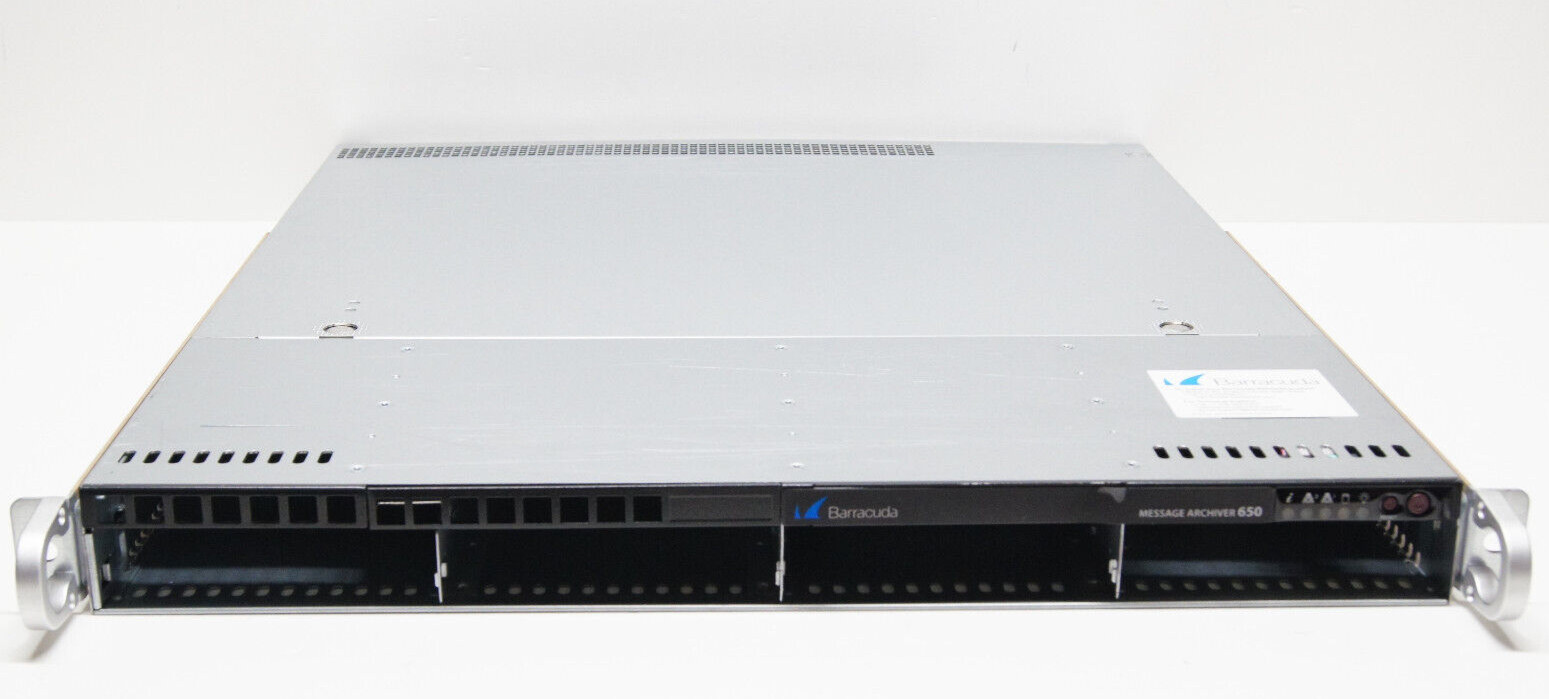 Barracuda Message Archiver 650 1U BMA650a BNHW004 BAR-MA-704757 32GB 4Bay + SSD