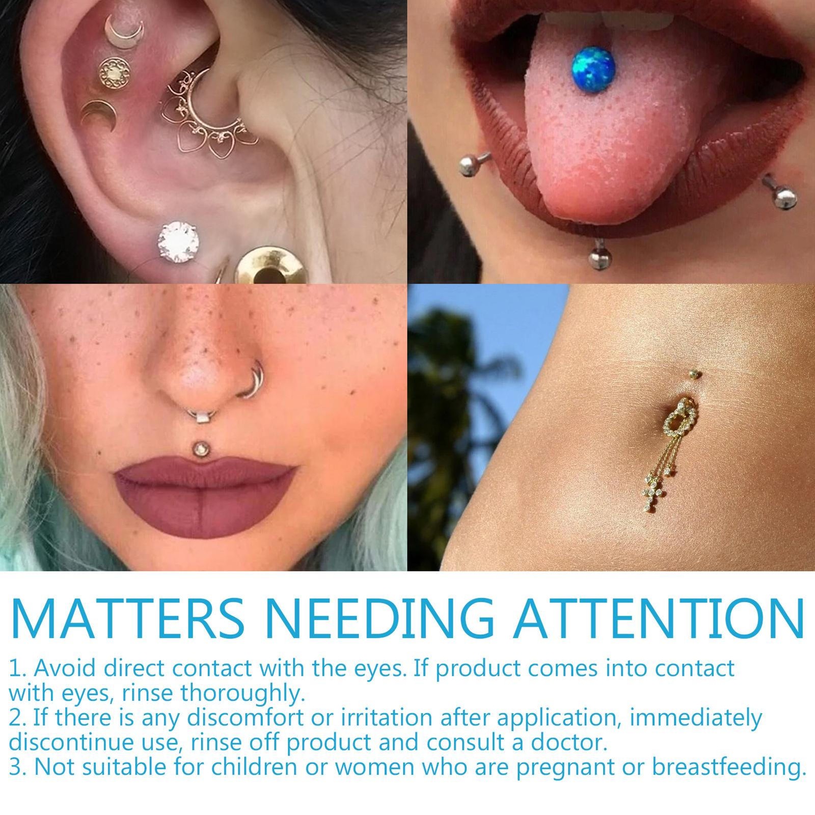 Piercing Aftercare Spray Saline Solution suitable for Piercings Bumps Accelerate