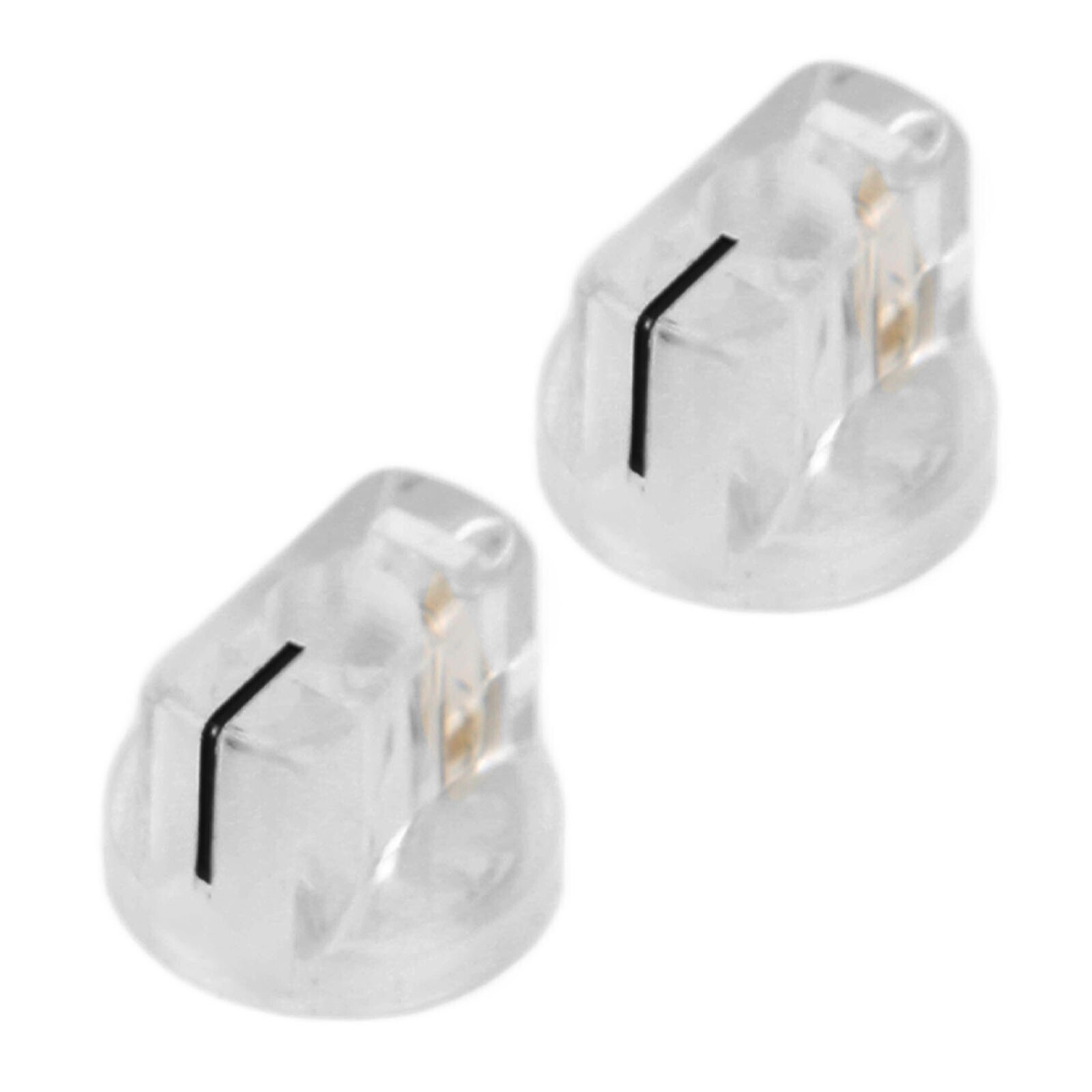 4Pcs Effect Pedal Knob Slot Design Transparent Plastic Easy Control Instrument