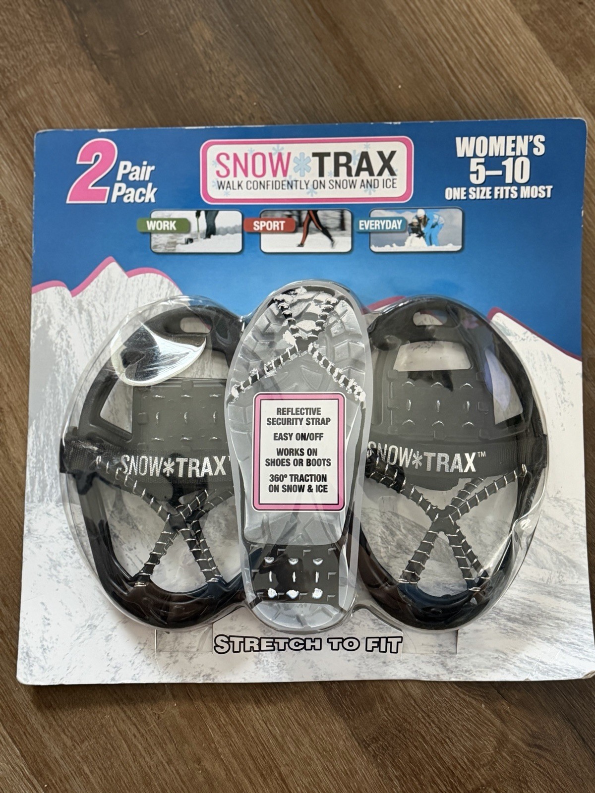 New Snow Trax Ice Traction For Shoes or Boots (Women's Sizes 5-10)