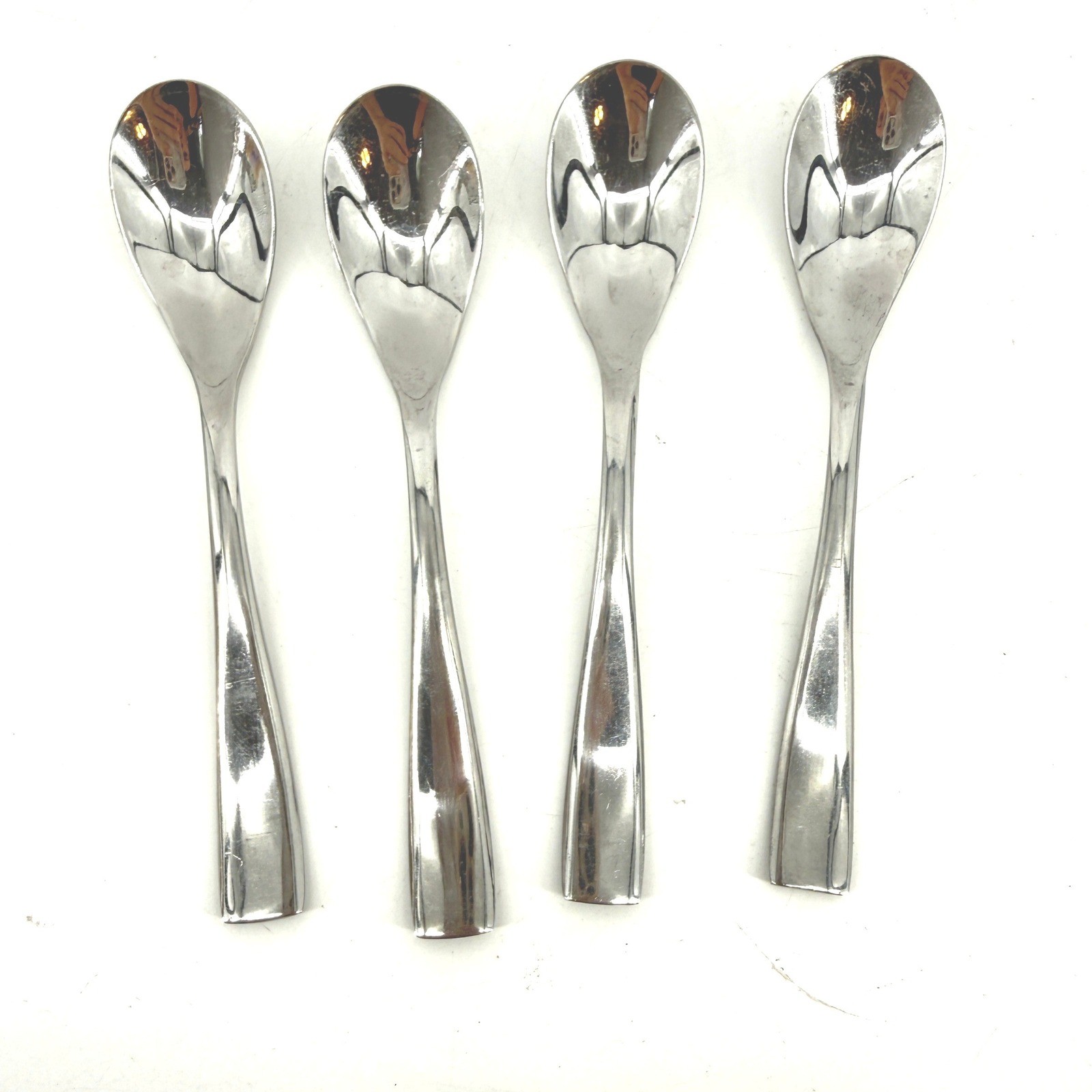 Mikasa Spoon Set Silver Stainless Steel Tapered Handle 4pc 1.75width 7.75"L