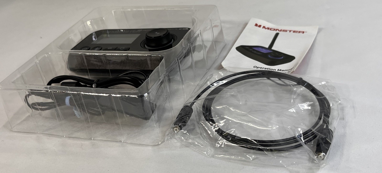 Monster Bluetooth 2 In 1 Wireless Audio Adapter - Black New Open Box