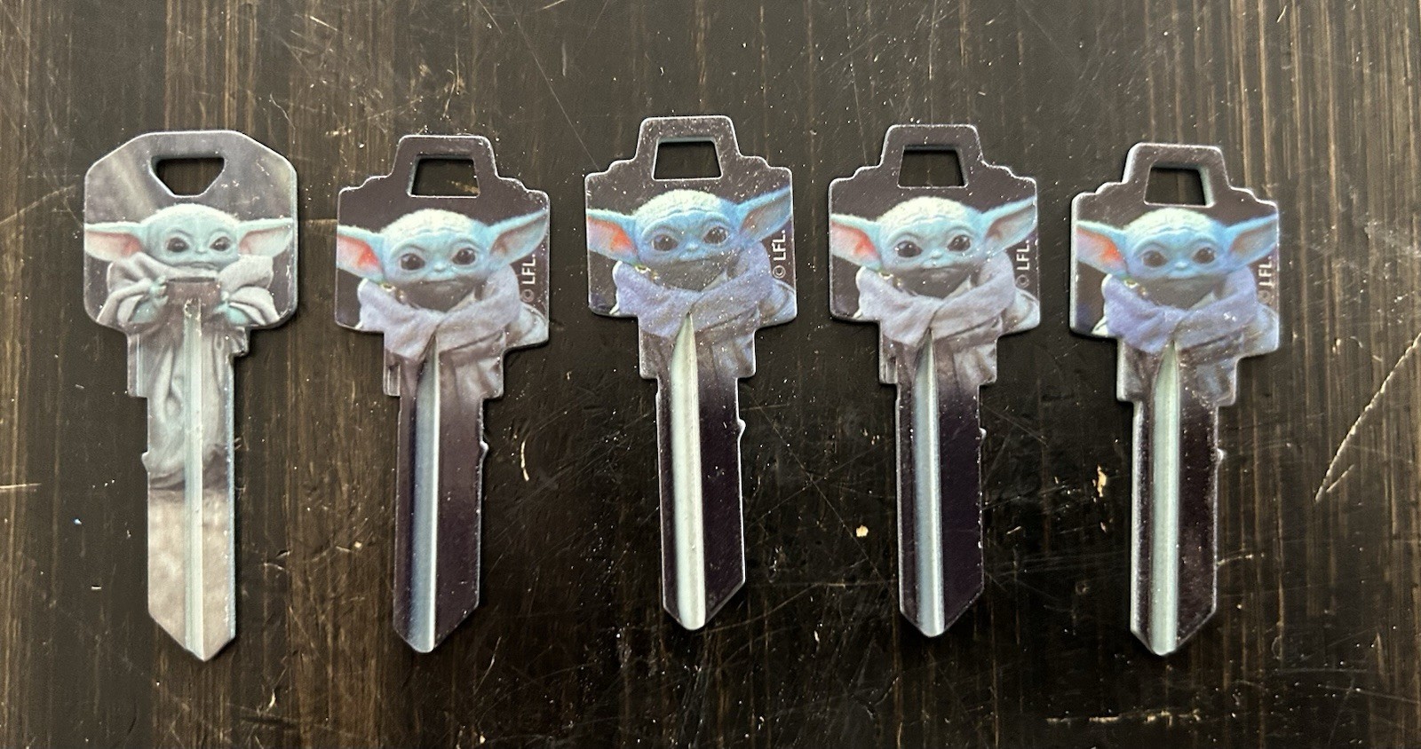 Baby Yoda Blank Key Lot Of 5