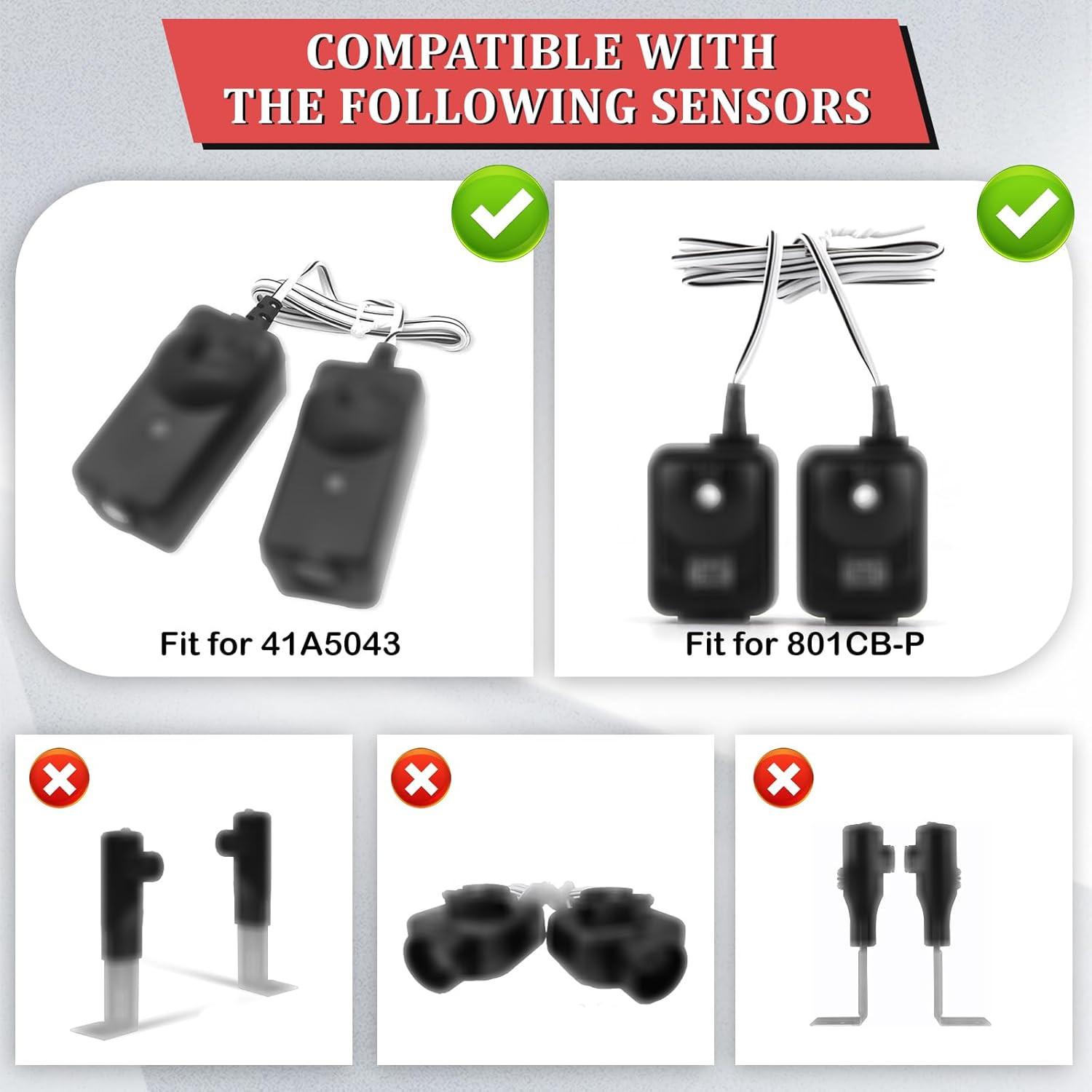 Garage Door Sensor Sun Shield Protector 2 Pack | Compatible for Chamberlain 41A5