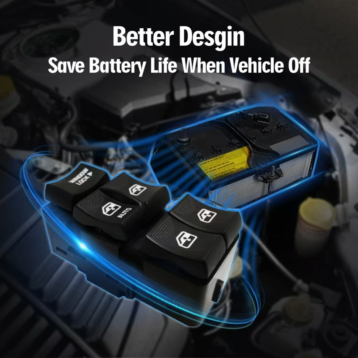 Front Left Door Window Switch For 2002-2008 Toyota Corolla