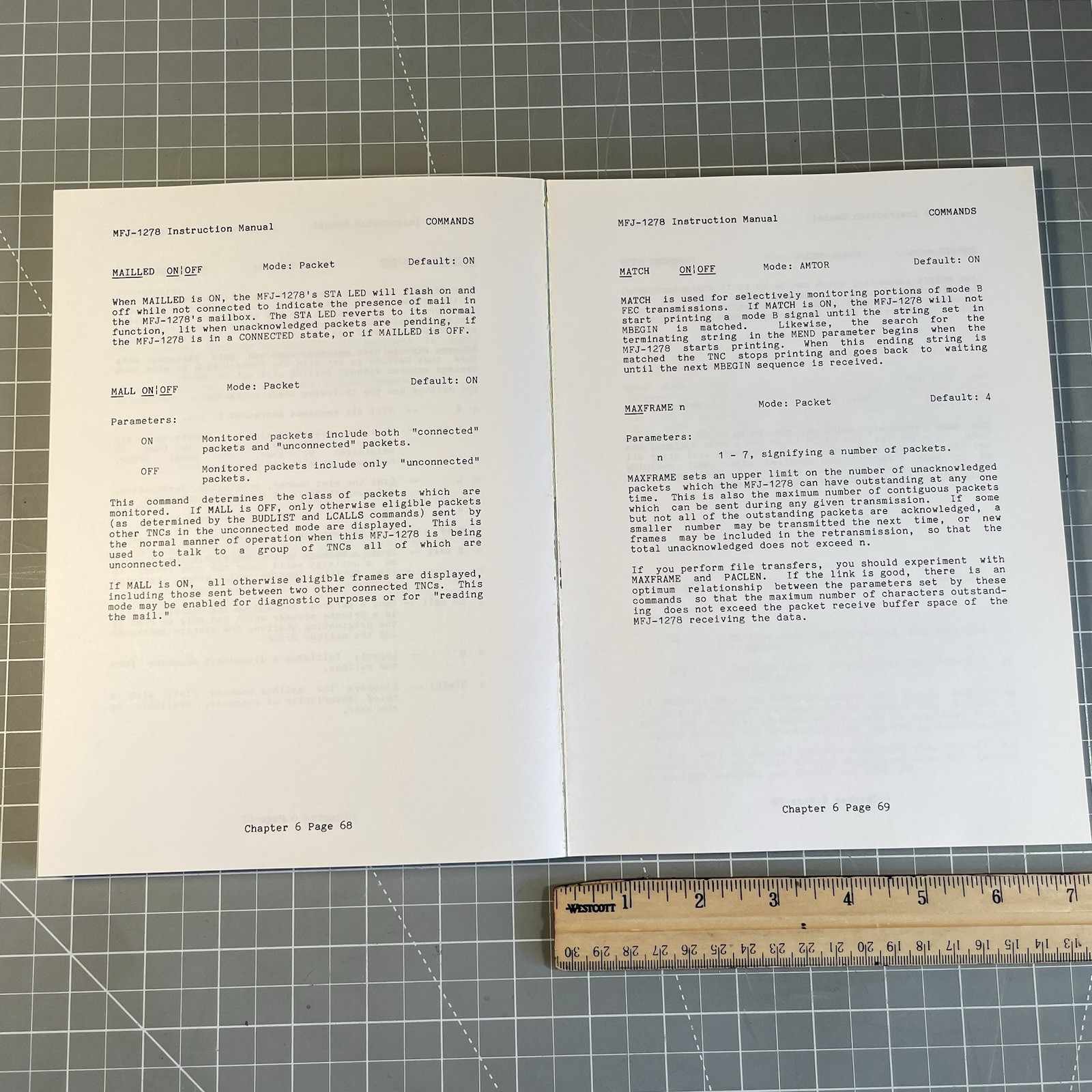 VTG 1990 MFJ-1278/MFJ-1278T Multi-Mode Data Controller Manual